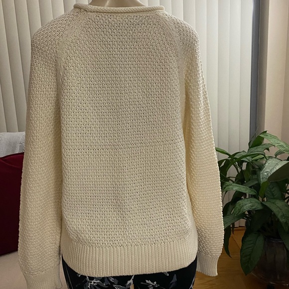 NWOT Lauren Ralph Lauren Long Sleeves Crew Neck Open Knit Sweater Size Large. - Picture 7 of 10